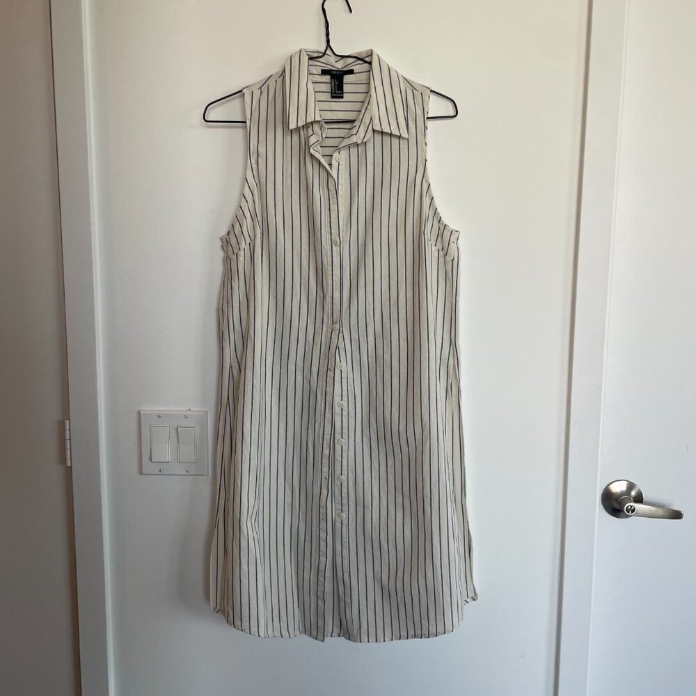 Stripe Collared Tunic Top